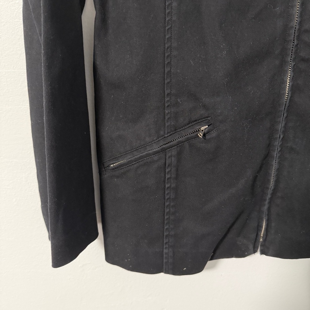Jones Sport Black Zip Front Stretch Cotton Twill long Sleeve Jacket 12 - Picture 2 of 5
